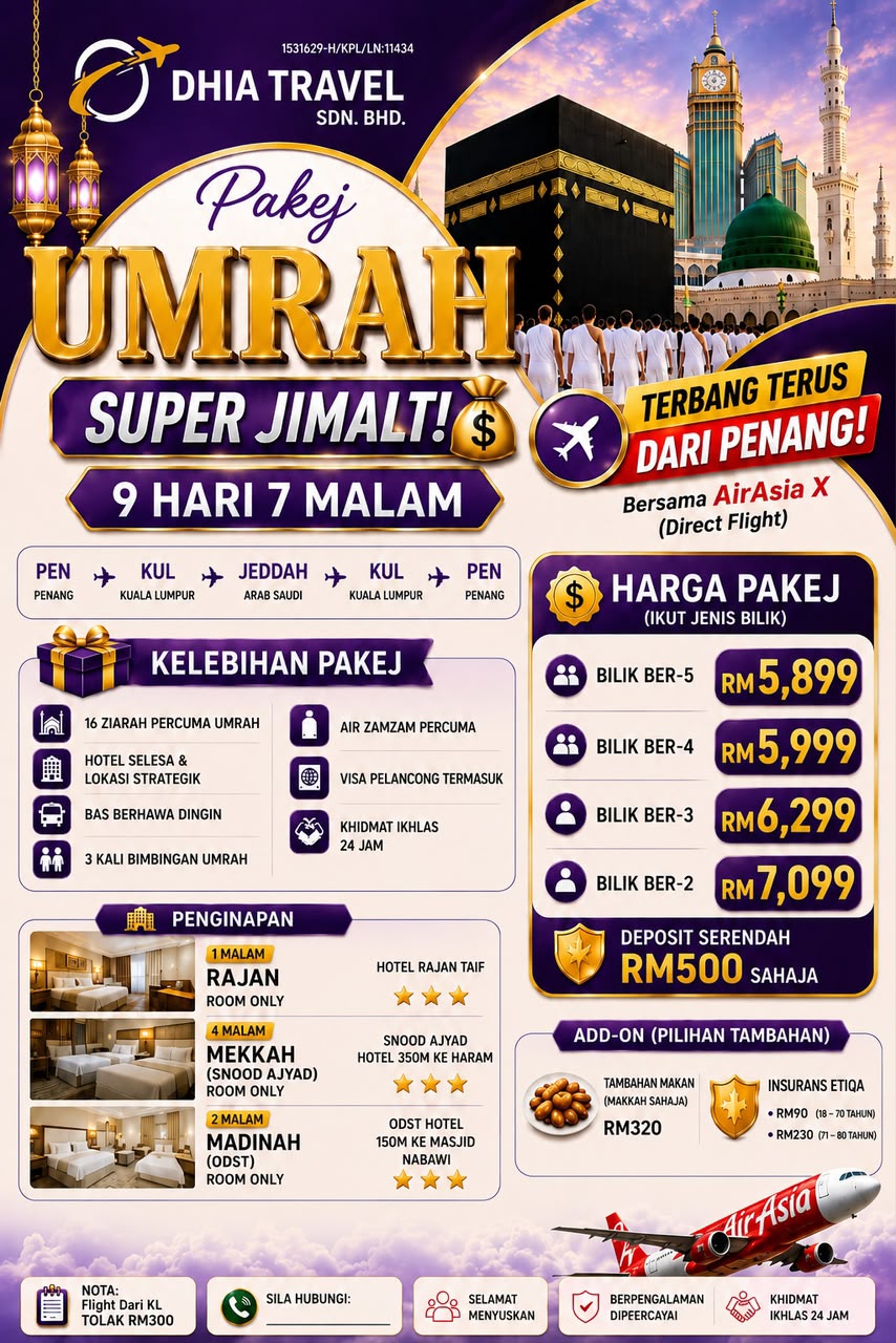 Pakej Umrah Super Jimat